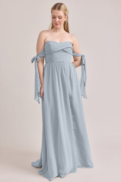 Genevieve Convertible Chiffon Dress | Made To Order | Sky Blue