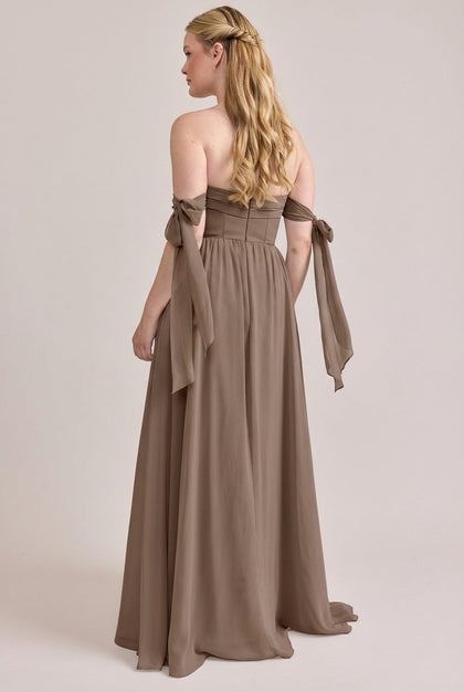 Genevieve Convertible Chiffon Dress | Made To Order | Truffle
