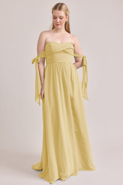 Genevieve Convertible Chiffon Dress | Made To Order | Yellow