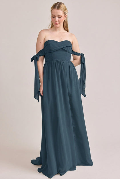 Genevieve Convertible Chiffon Dress | Made To Order | Romantic Blue