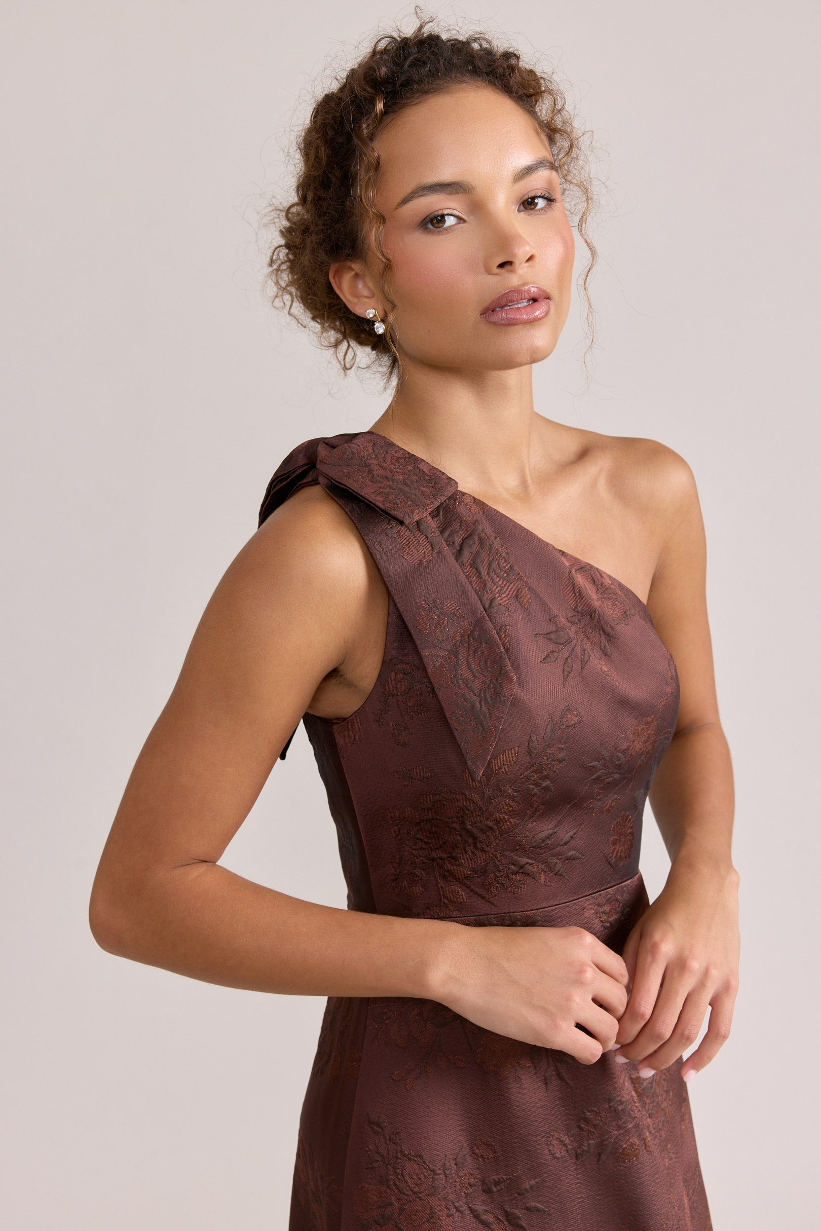 Georgina Jacquard Dress | Made To Order Pink Georgina Jacquard Dress | Made To Order Pink