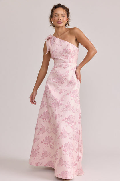 Georgina Jacquard Dress | Made To Order | Pink