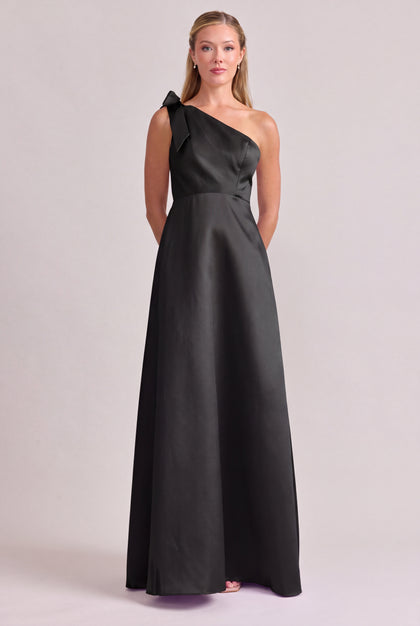 Georgina Mikado Dress | Black