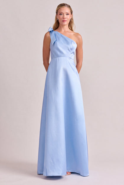 Georgina Mikado Dress | Cornflower Blue