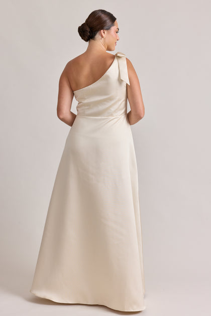 Georgina Mikado Dress | Champagne