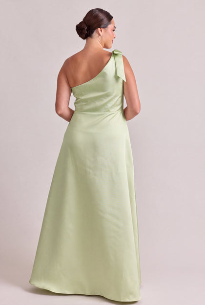 Georgina Mikado Dress | Matcha