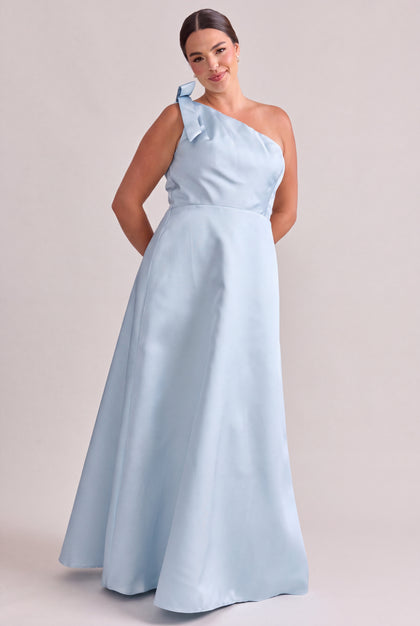 Georgina Mikado Dress | Sky Blue