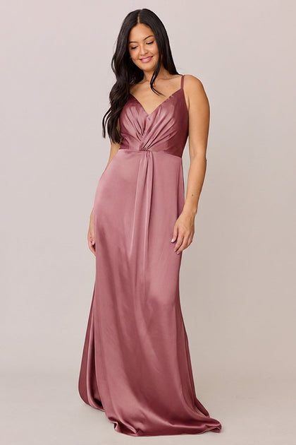 Giada Satin Dress | Made To Order | Raspberry