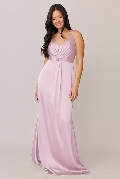 Giada Satin Dress | Made To Order | Baby Pink