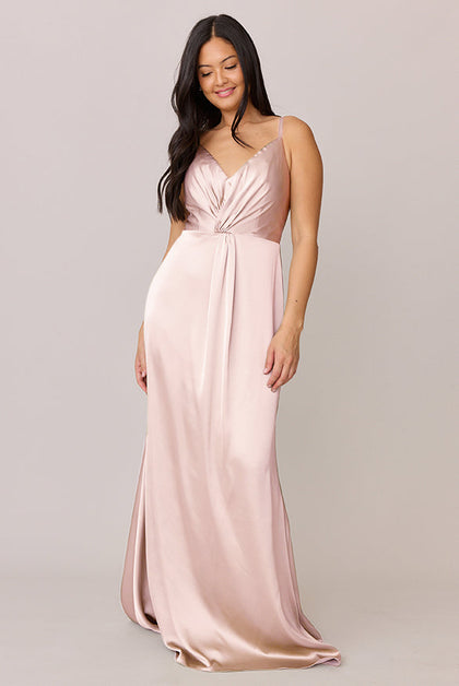Giada Satin Dress | Made To Order | Blush