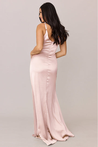 Giada Satin Dress | Made To Order | Blush