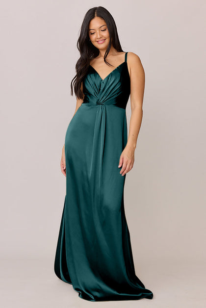 Giada Satin Dress | Made To Order | Emerald