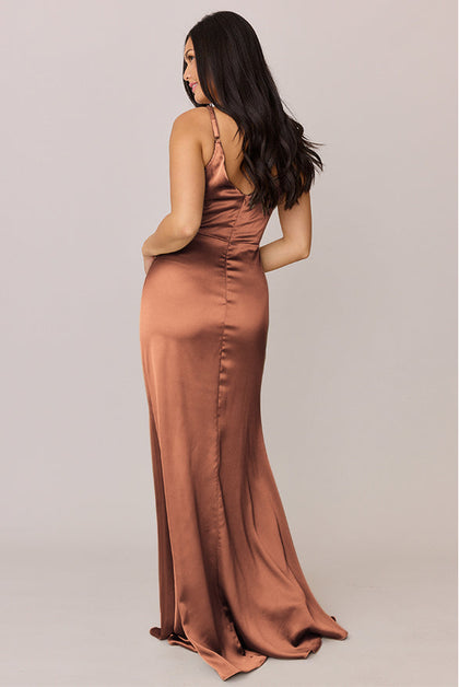 Giada Satin Dress | Made To Order | Copper