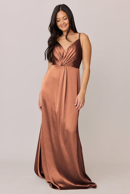 Giada Satin Dress | Made To Order | Copper