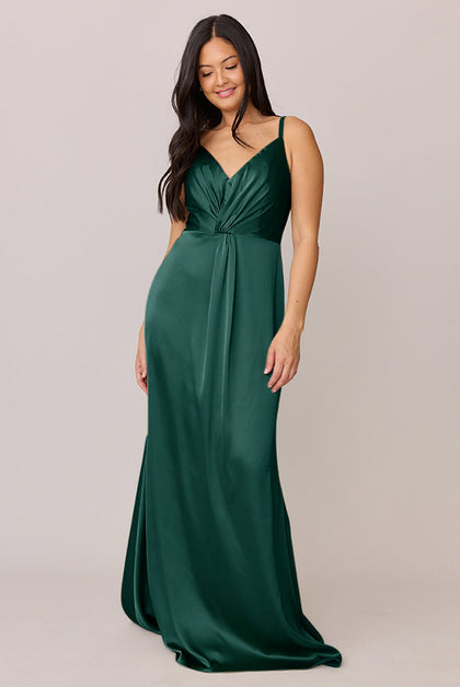 Giada Satin Dress | Made To Order | Emerald