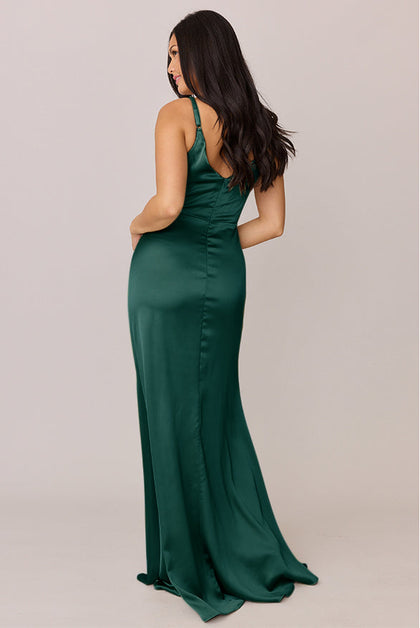 Giada Satin Dress | Made To Order | Emerald
