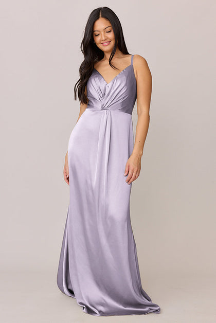 Giada Satin Dress | Made To Order | Light Lavender