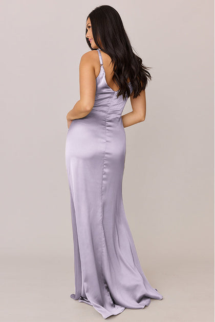 Giada Satin Dress | Made To Order | Light Lavender
