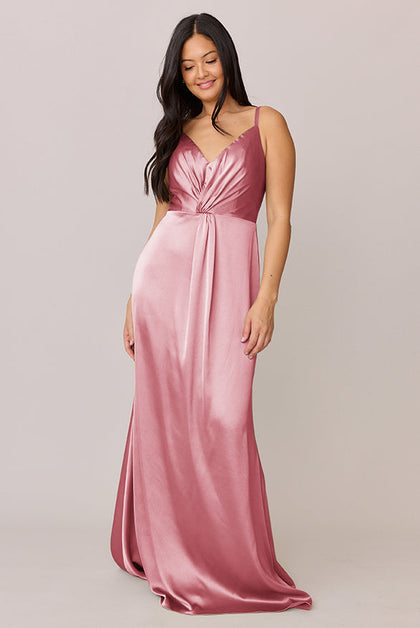 Giada Satin Dress | Made To Order | Rosette