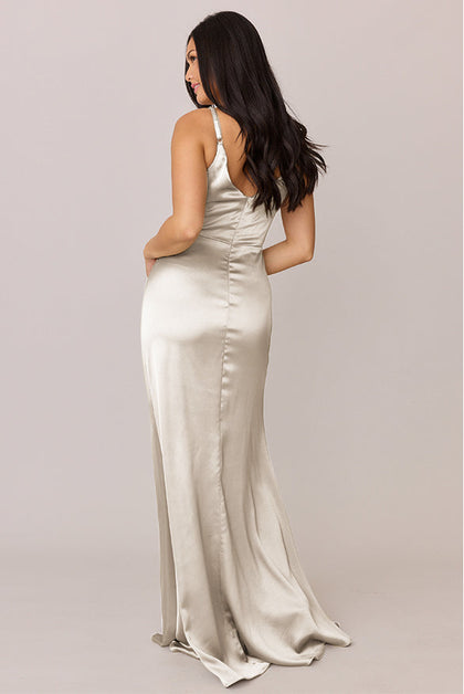 Giada Satin Dress | Made To Order | Soft Champagne