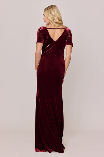 Giselle Velvet Dress | Made To Order | Burgundy