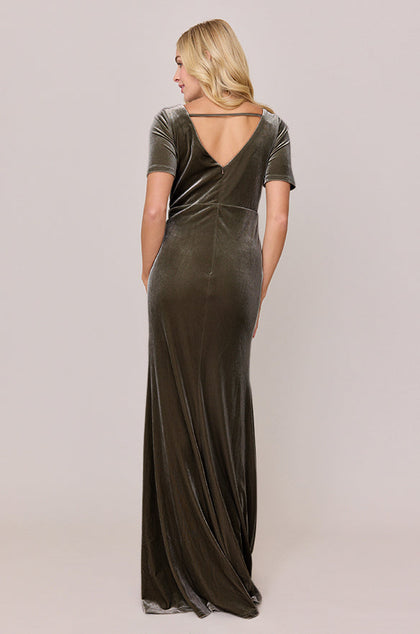 Giselle Velvet Dress | Made To Order | Olive