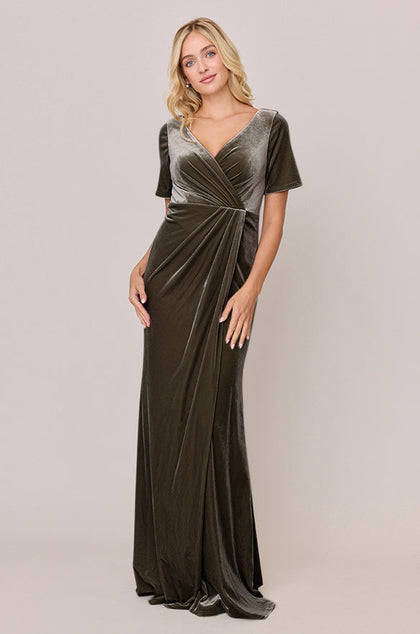 Giselle Velvet Dress | Made To Order | Olive