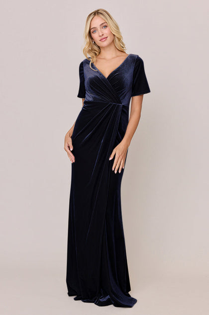 Giselle Velvet Dress | Made To Order | Navy Blue