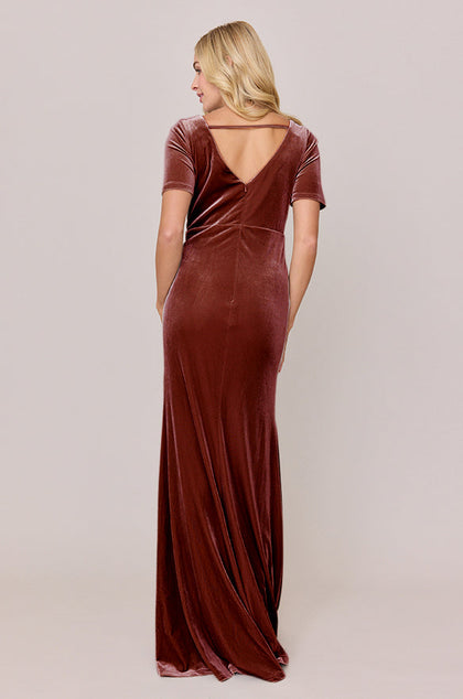 Giselle Velvet Dress | Made To Order | Terracotta
