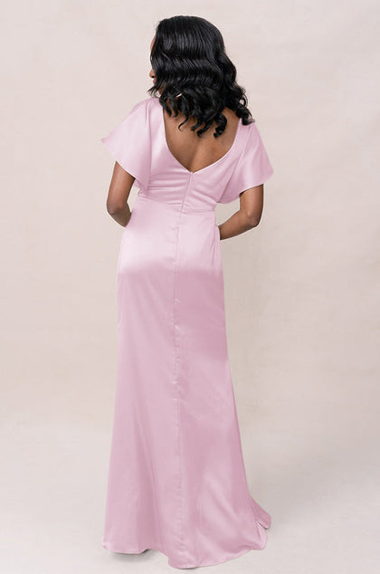 Gwen Satin Dress | Made To Order | Baby Pink
