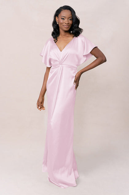 Gwen Satin Dress | Made To Order | Baby Pink