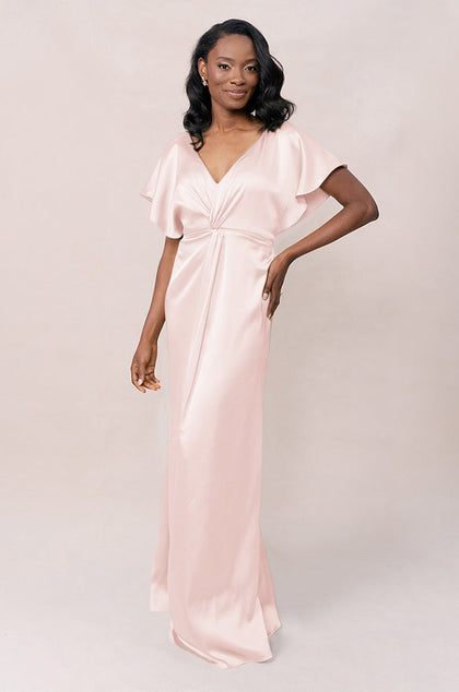 Gwen Satin Dress | Made To Order | Blush