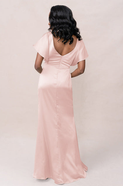 Gwen Satin Dress | Made To Order | Blush