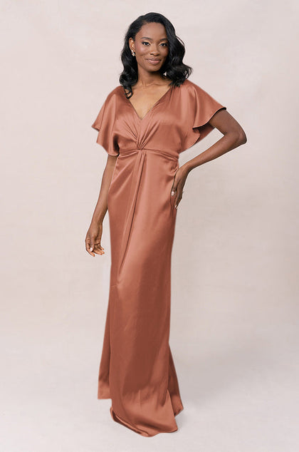Gwen Satin Dress | Made To Order | Copper