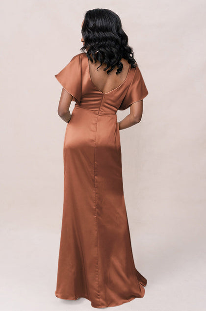 Gwen Satin Dress | Made To Order | Copper