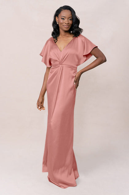 Gwen Satin Dress | Made To Order | Desert Rose