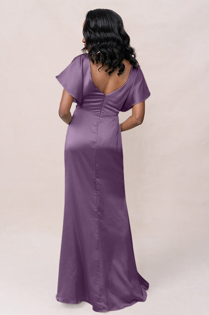 Gwen Satin Dress | Made To Order | Dusty Plum