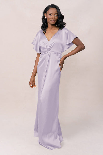 Gwen Satin Dress | Made To Order | Light Lavender