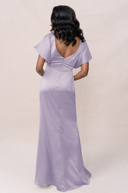 Gwen Satin Dress | Made To Order | Light Lavender