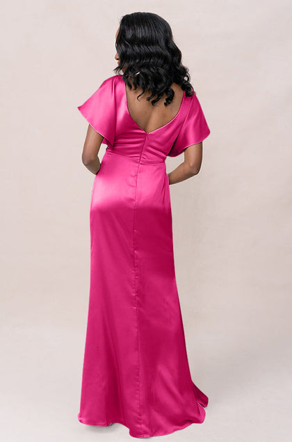 Gwen Satin Dress | Made To Order | Malibu Pink
