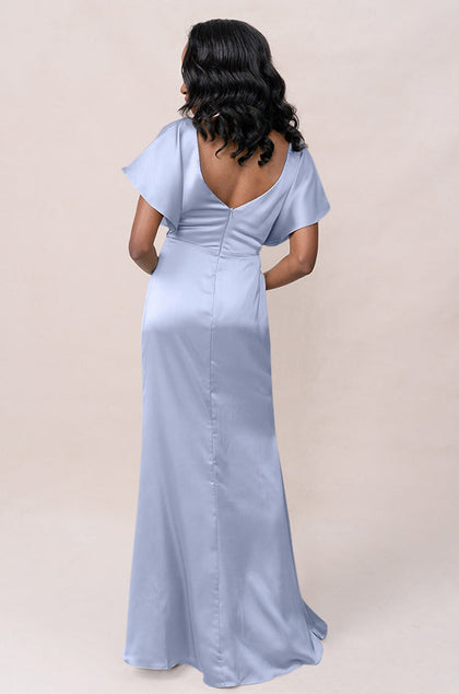 Gwen Satin Dress | Made To Order | Periwinkle
