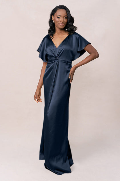 Gwen Satin Dress | Made To Order | Romantic Blue