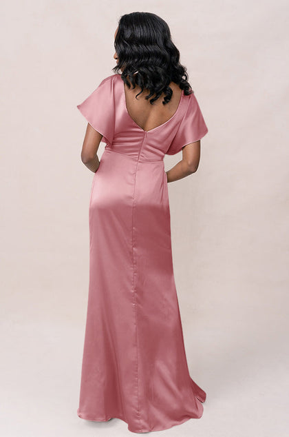 Gwen Satin Dress | Made To Order | Rosette