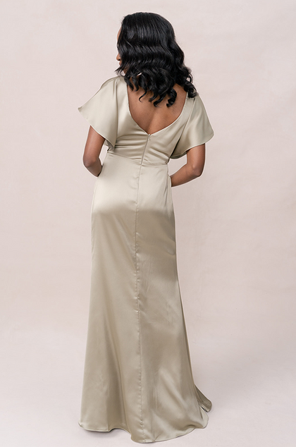 Gwen Satin Dress | Made To Order | Silver Sage
