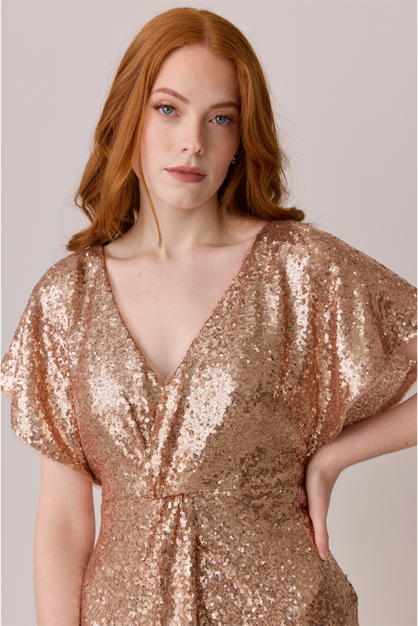 Gwen Sequin Dress | Made to Order Matte Bronze Gwen Sequin Dress | Made to Order Matte Bronze