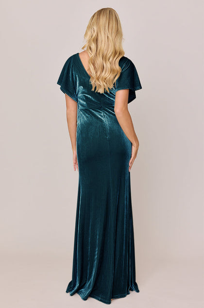 Gwen Velvet Dress | Made To Order | Desert Blue