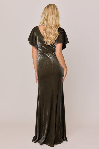 Gwen Velvet Dress | Made To Order | Olive