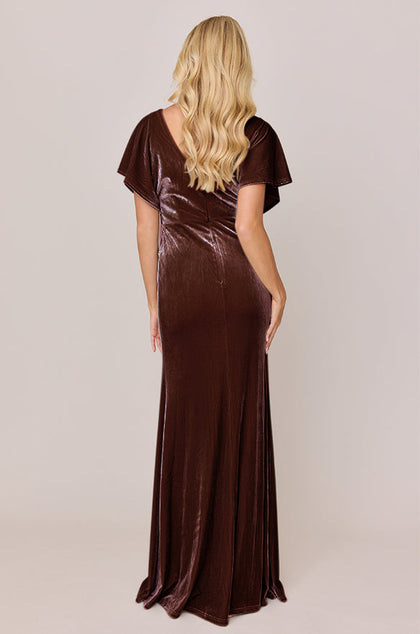 Gwen Velvet Dress | Made To Order | Mahogany