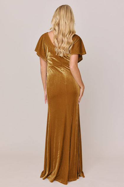 Gwen Velvet Dress | Made To Order | Mustard