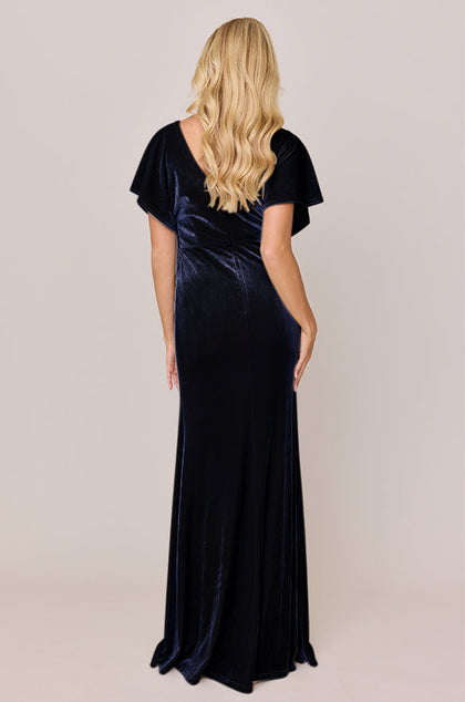 Gwen Velvet Dress | Made To Order | Navy Blue